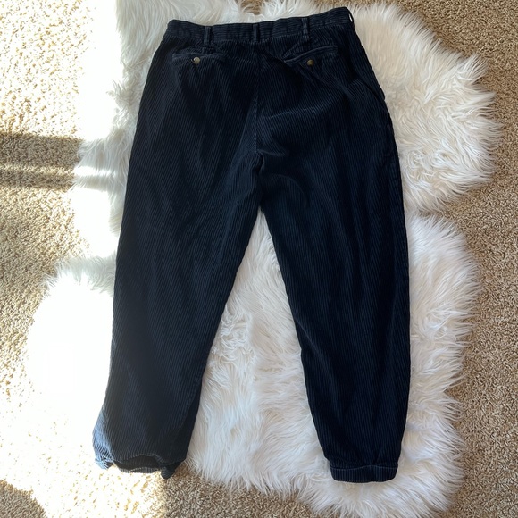 Men's Navy Corduroy Pants - Picture 2 of 5